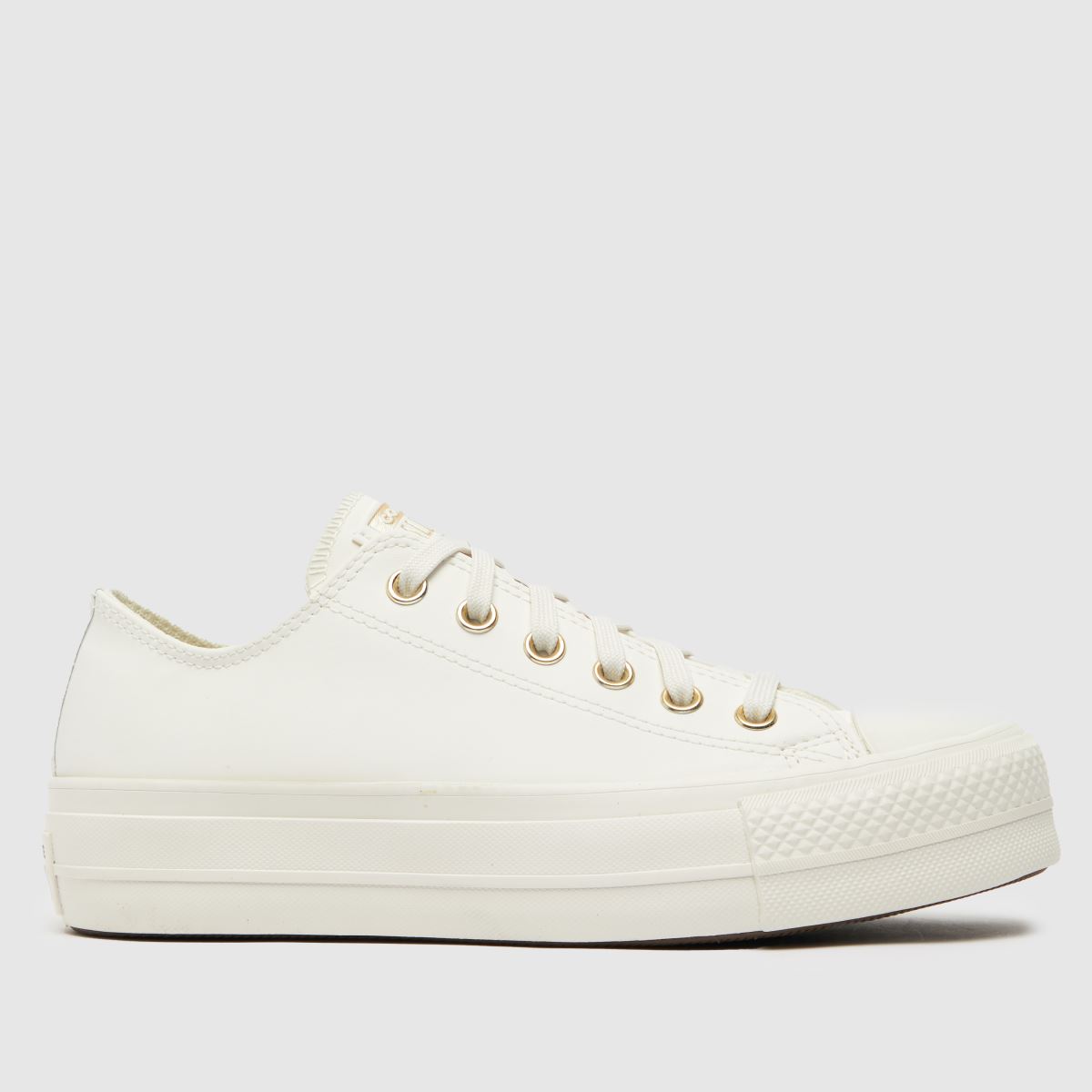 Converse All Star Lift Ox cipők fehér és arany színben