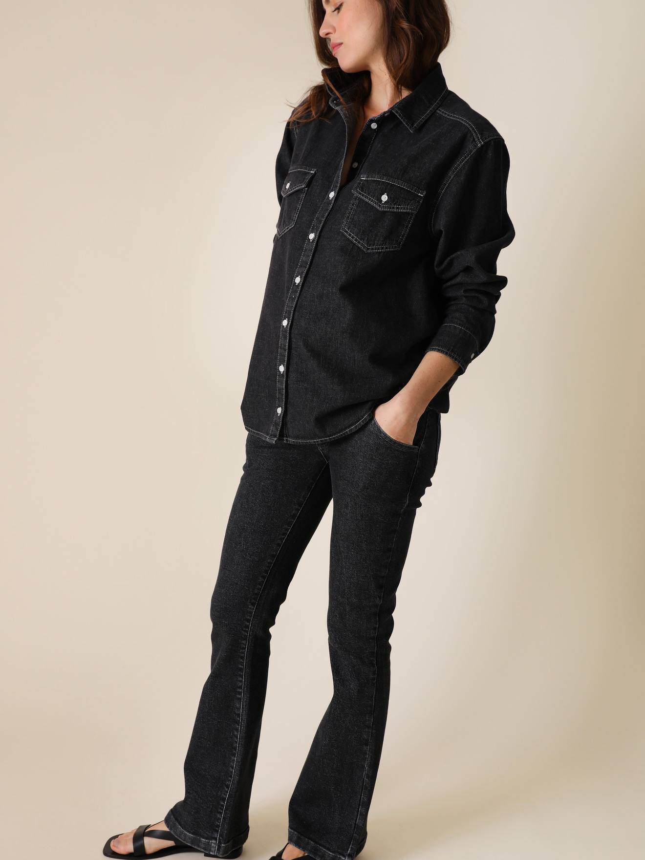 Envie de Fraise Flared-Jeans für die Schwangerschaft GAETAN ENVIE DE FRAISE - grau