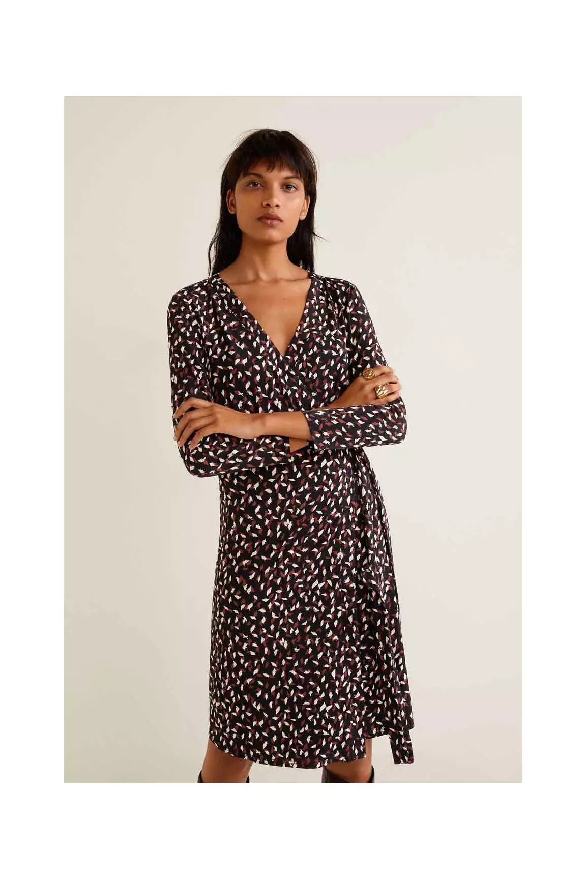 Mango Robes Mi Longues Femme couleur blanc
