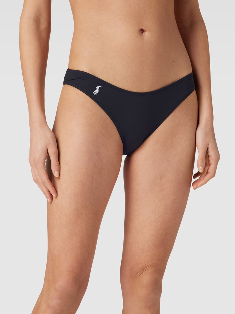 Bikini-Hose mit Label-Stitching Modell 'BLAKE SCOOP HIPSTER' in schwarz