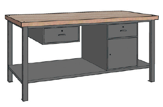 Banco de trabajo Contimac 770216 WP 107 S/AC 2000X700X890