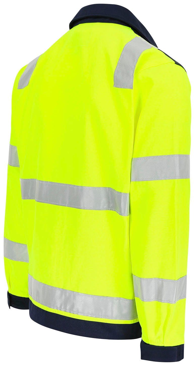 Herock Arbeitsjacke Hydros Hochsichtbar Jacke Hochwertig, 5 Taschen, eintellbare Bündchen, 5cm reflektierende Bänder