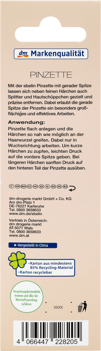 Pinzette Gerade, 1 St