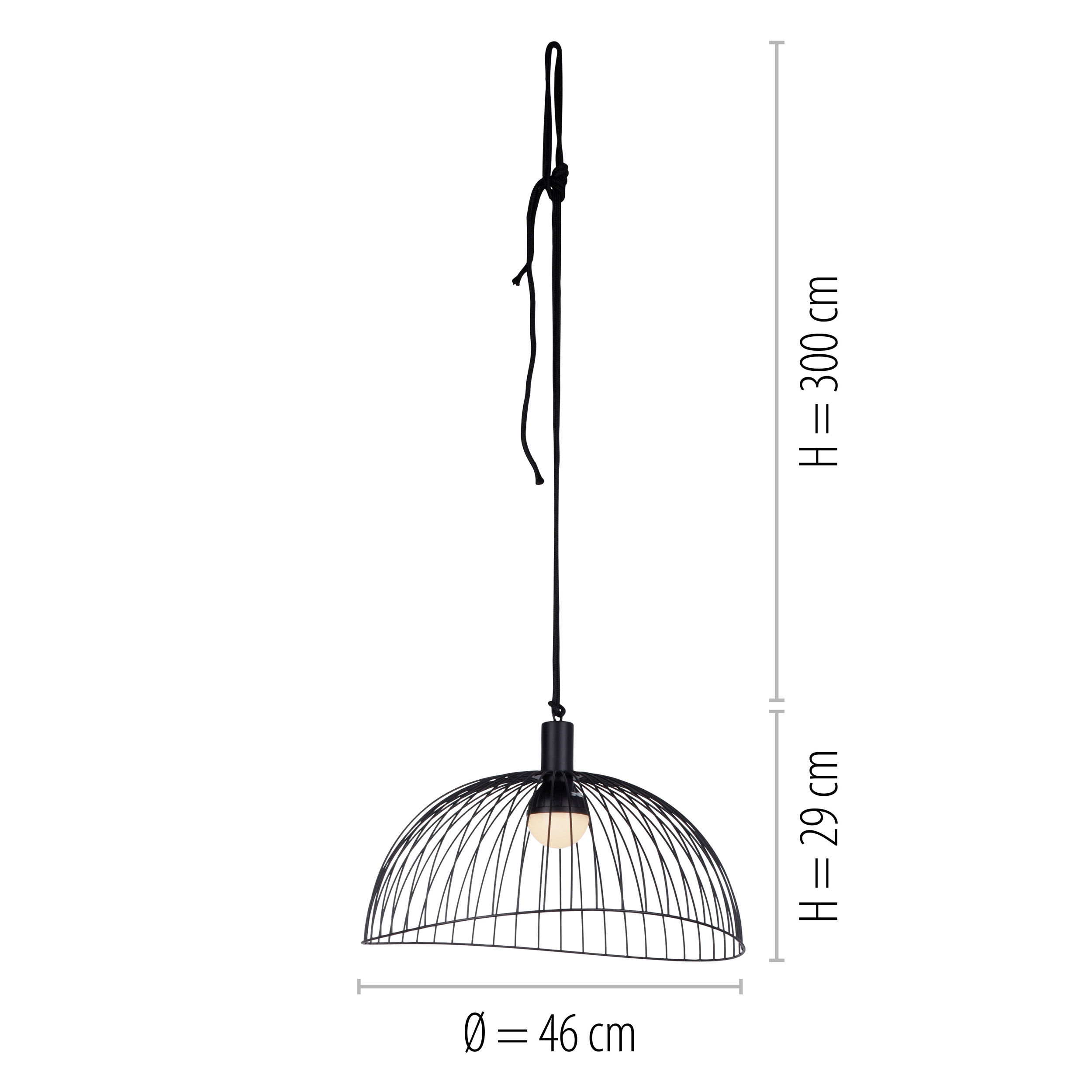 JUST LIGHT.LED-Akku-Pendelleuchte 1flg
