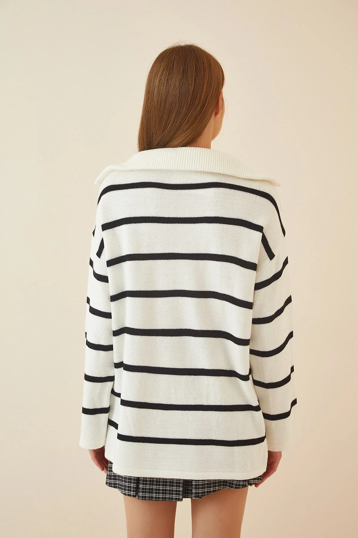 Happiness İstanbul  Pullover - Ecru - Oversized