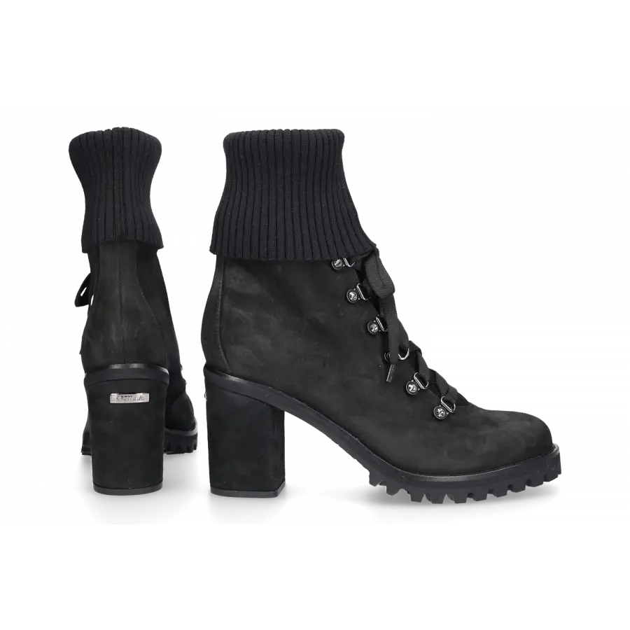 Le Silla - Stiefeletten ST.MORITZ Veloursleder - schwarz