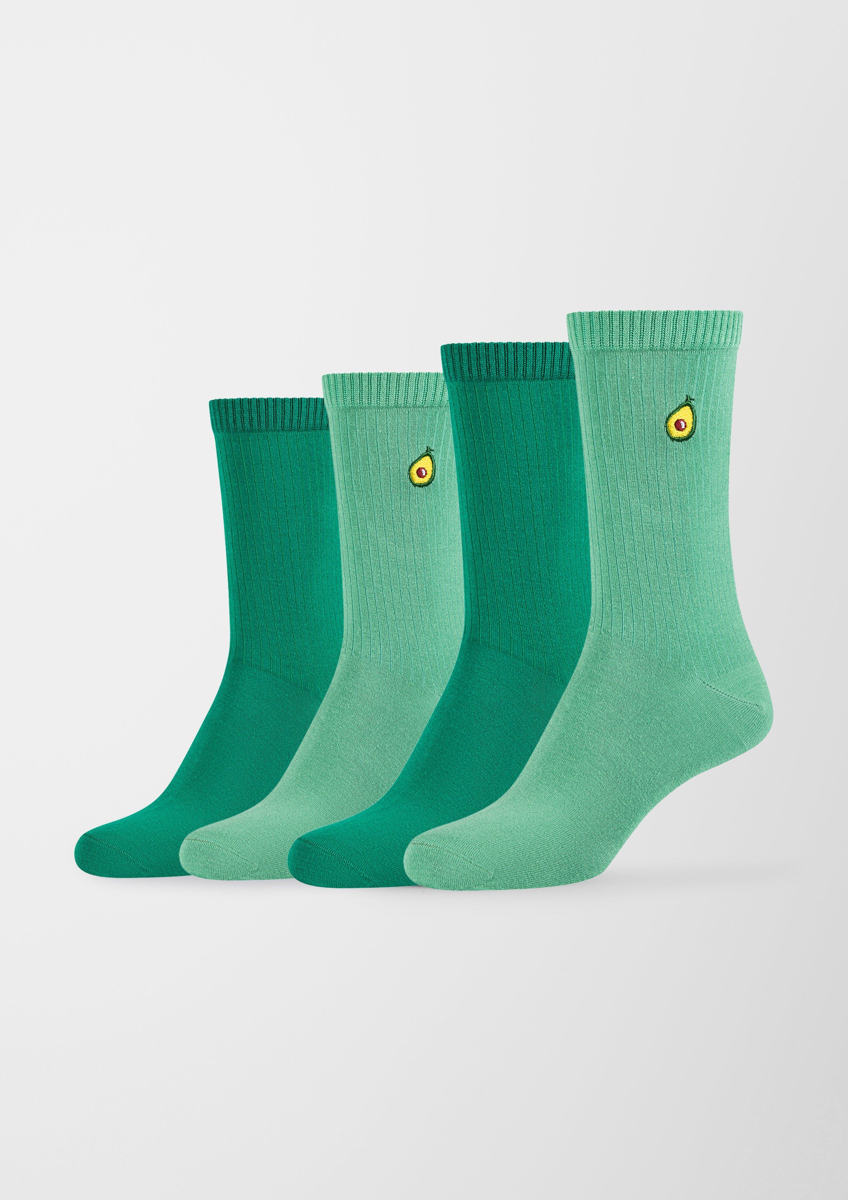 4er-Pack Socken mit Stickerei  6007833-7200