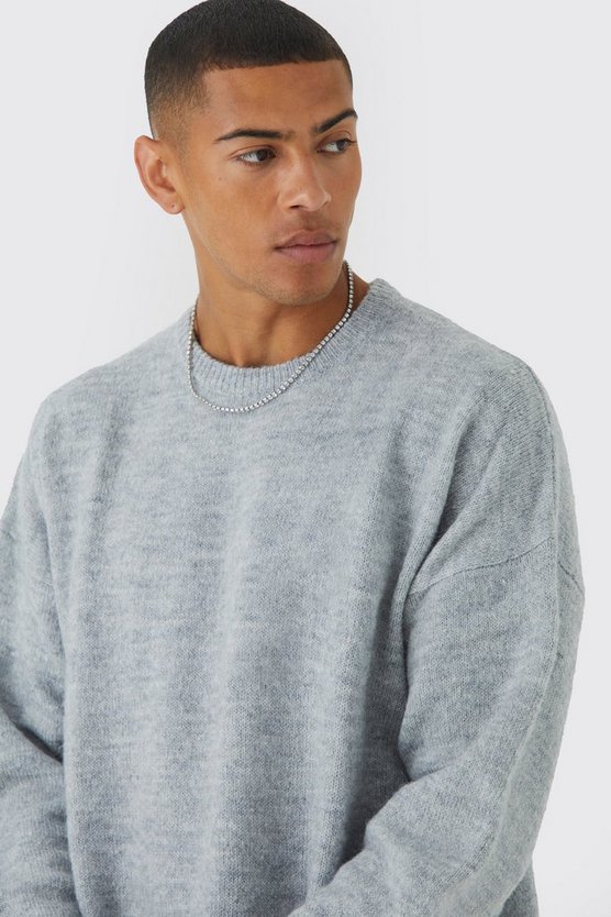 Oversize Rundhals-Pullover