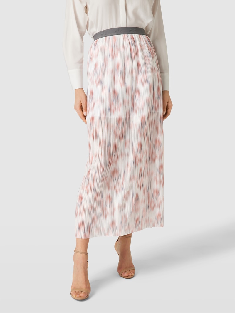 Maxirock mit Allover-Muster in offwhite