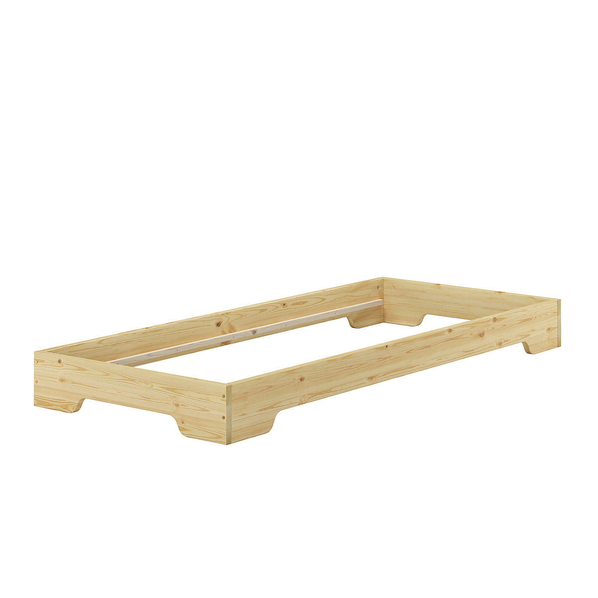 Jugendbett niedrig 90x190 Kiefer massiv ohne Zubehör