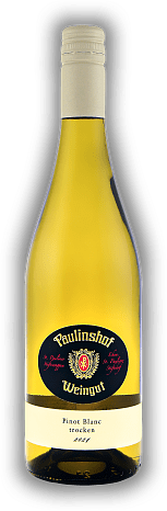 Paulinshof, Pinot Blanc / Weißburgunder, QbA., trocken, 2021, Mosel  Paulinshof, Pinot Blanc / Weißburgunder, QbA., trocken, 2021, Mosel   Jahrgang 2021 - 0,75	 Liter - Vol 12,5%
