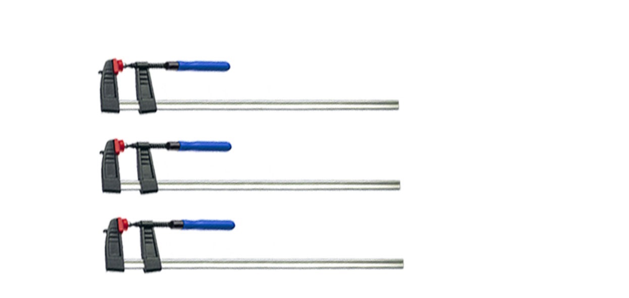 Vago-Tools 3x Schraubzwinge 800 x 120 mm Klemmzwinge Schnellspannzwinge Zwingen