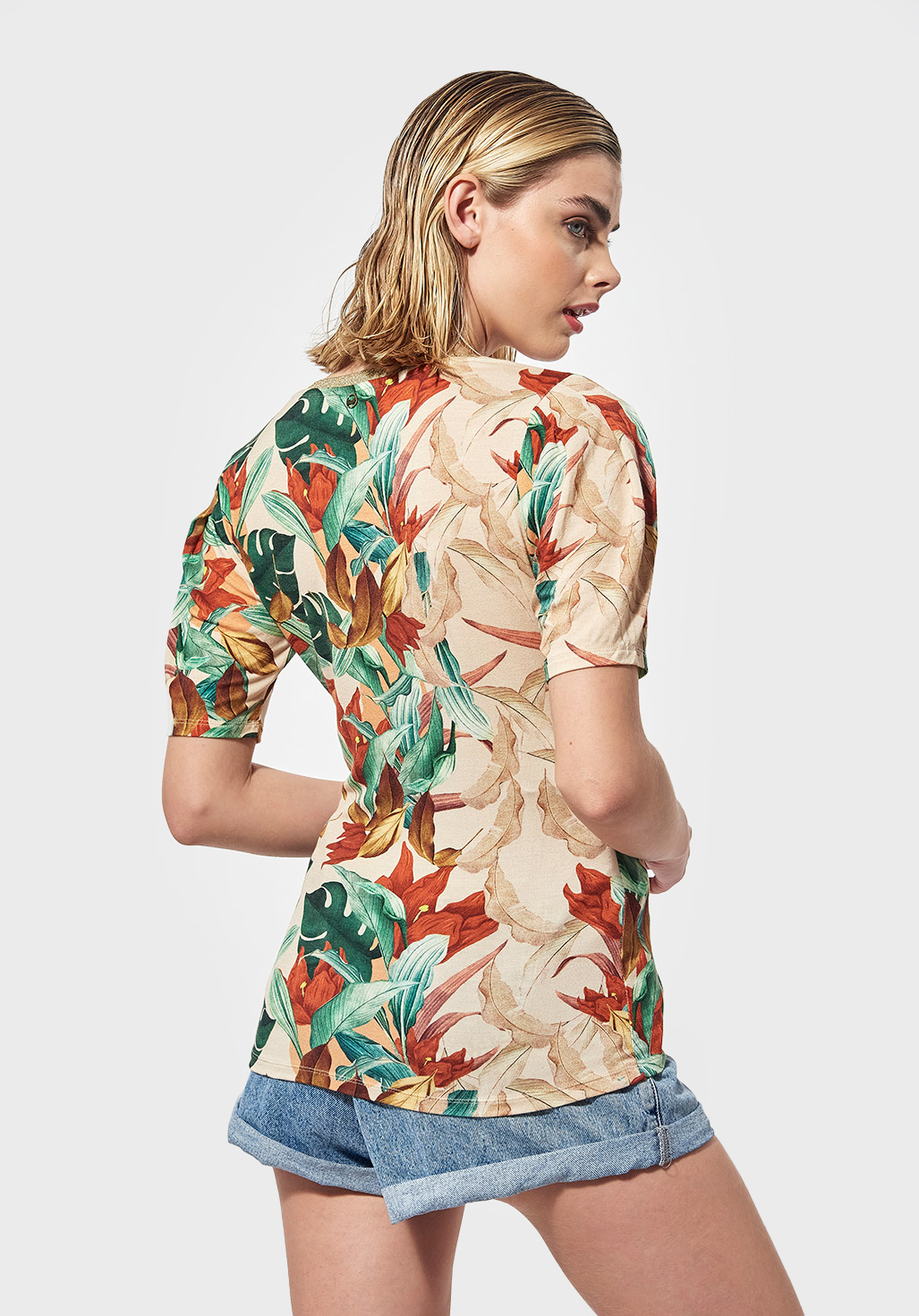 PETIT  T-shirt ajusté Femme imprimé fleuri