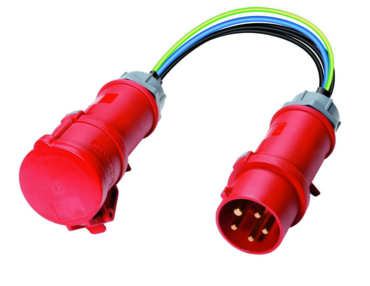 Benning 044128 Messadapter dreiphasig 32A CEE 5-polig (aktiv) CM 9, 9-1, 9-2