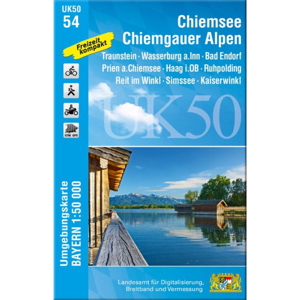 Chiemsee - Chiemgauer Alpen 1 : 50 000 (UK50-54) - Wanderkarte