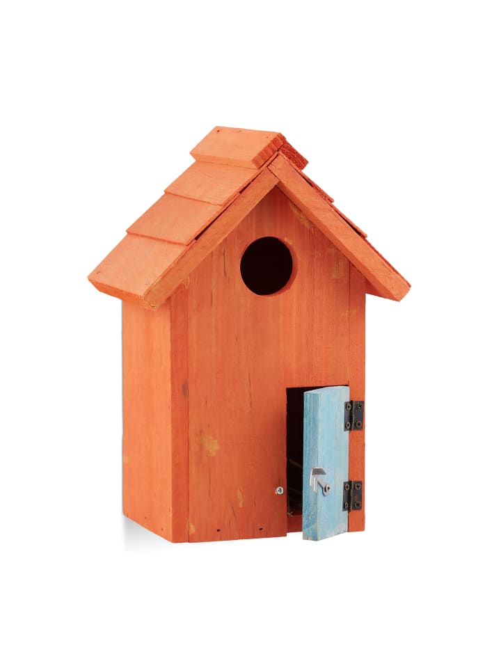 relaxdays Nistkasten in Orange - (B)17 x (H)24,3 x(T)12 cm günstig kaufen onesize
