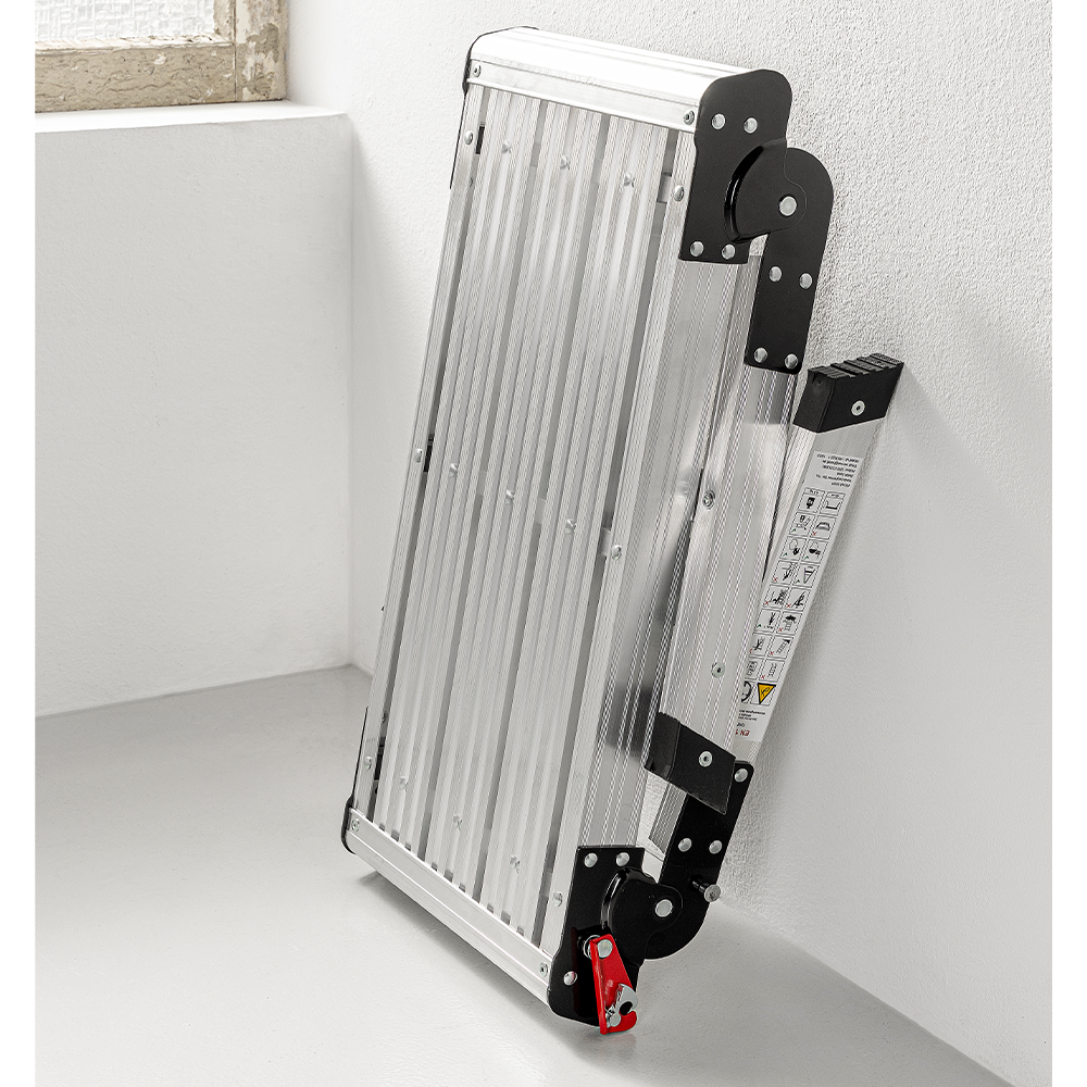 Kraft Werkzeuge Alu Trittleiter faltbar, 150 kg