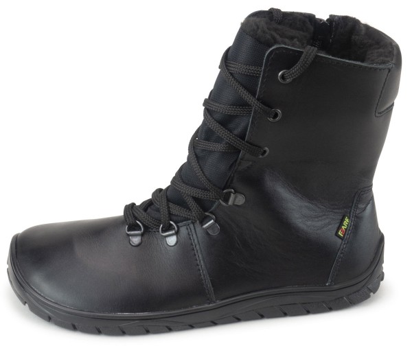 Fare Bare |vB ~ Schnürstiefel Leder Winter + Tex ~ Schwarz