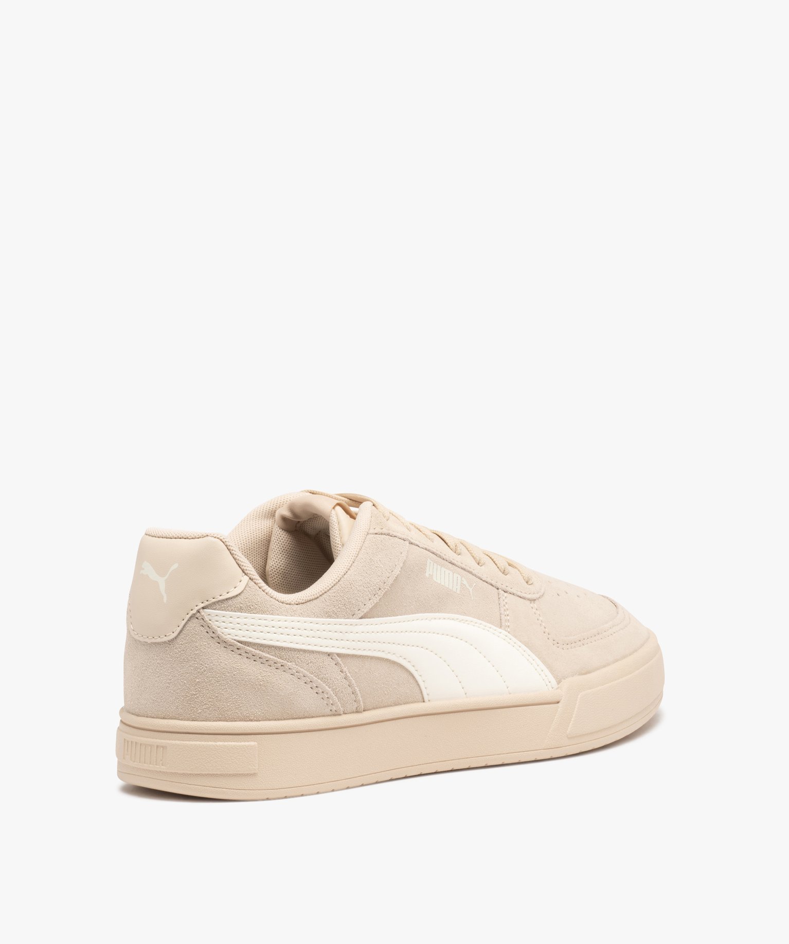 Baskets homme à lacets en suédine - Puma beige | GEMO