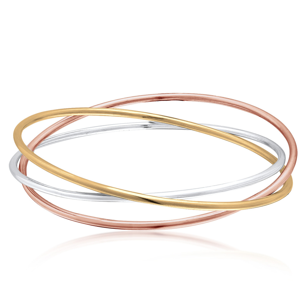 Elli PREMIUM Elli PREMIUM Bracelet Bracelet pour dames Triple entrelacé classique tricolore en Bracelet
