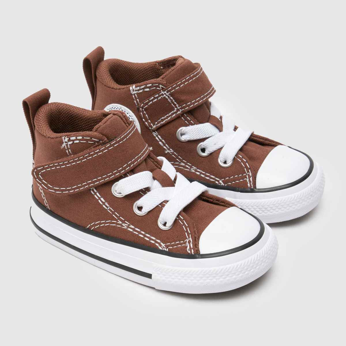 Converse bruna & vita All Star Malden Street V Pojkar Småbarnsskor