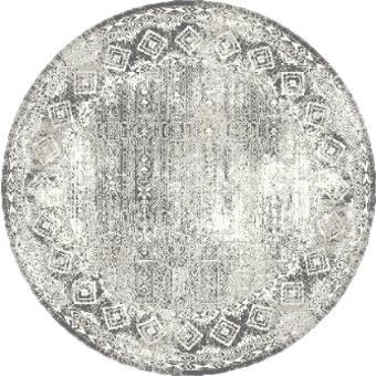Webteppich Positano Grau Creme 160 cm