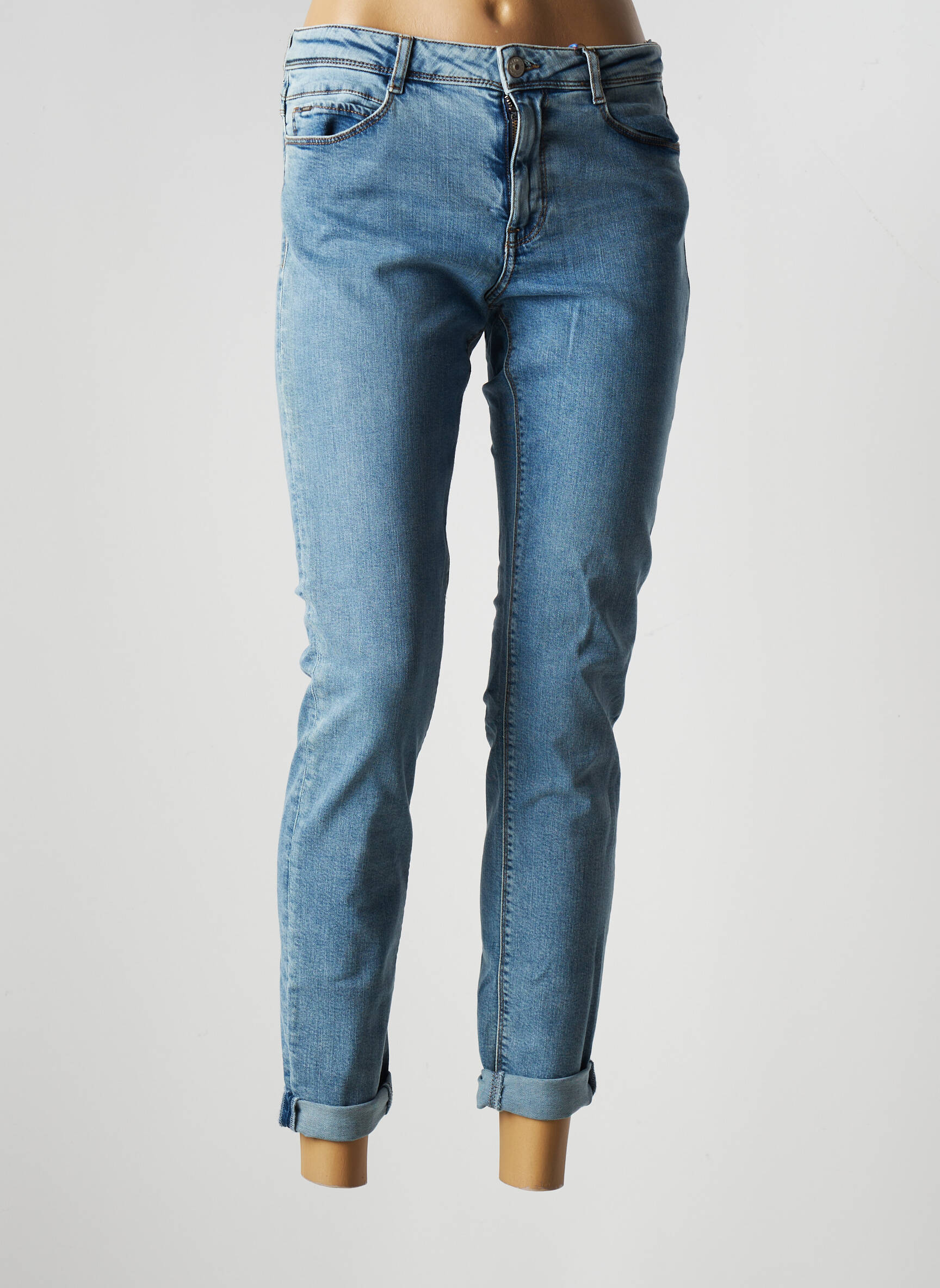 Kanope Jeans Coupe Slim Femme couleur bleu
