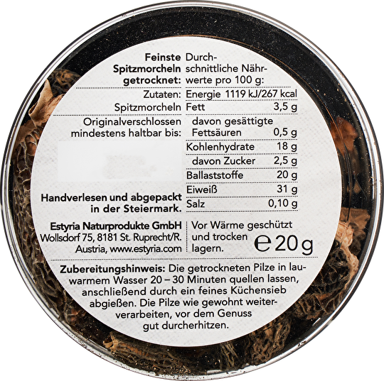 Paldauer Spitzmorcheln getrocknet 20g