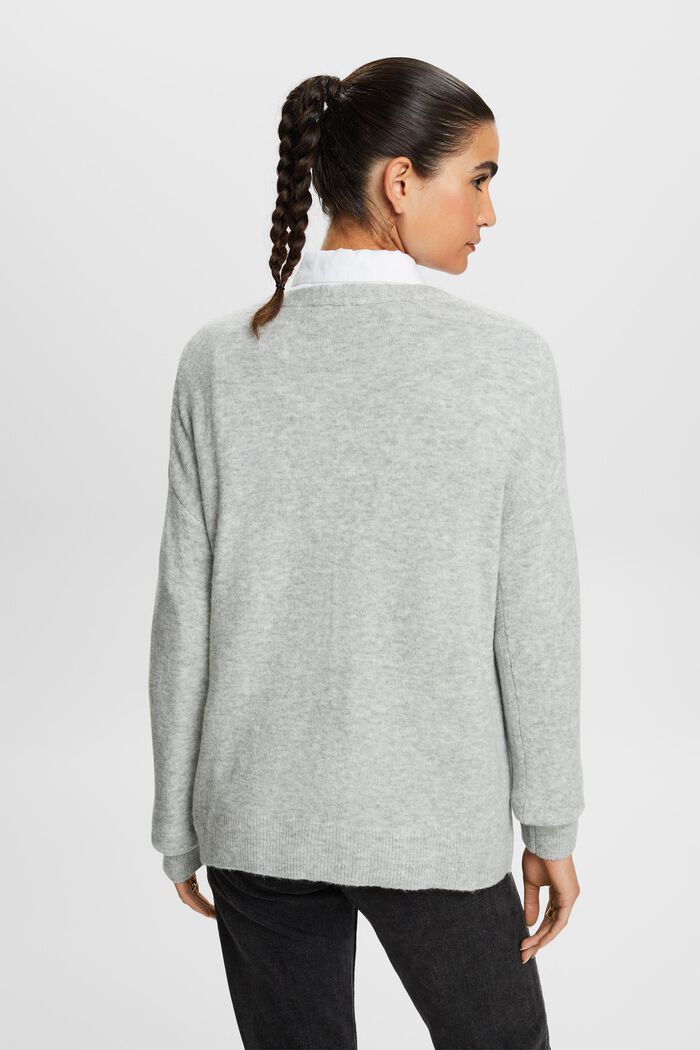 Wollmix-Pullover mit V-Ausschnitt