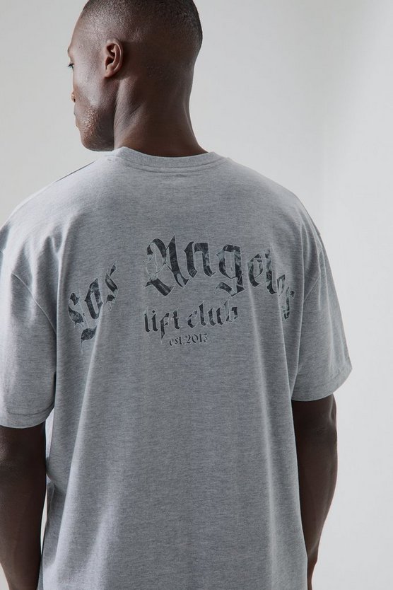 Man Active Oversize T-Shirt mit La Lift Club Print