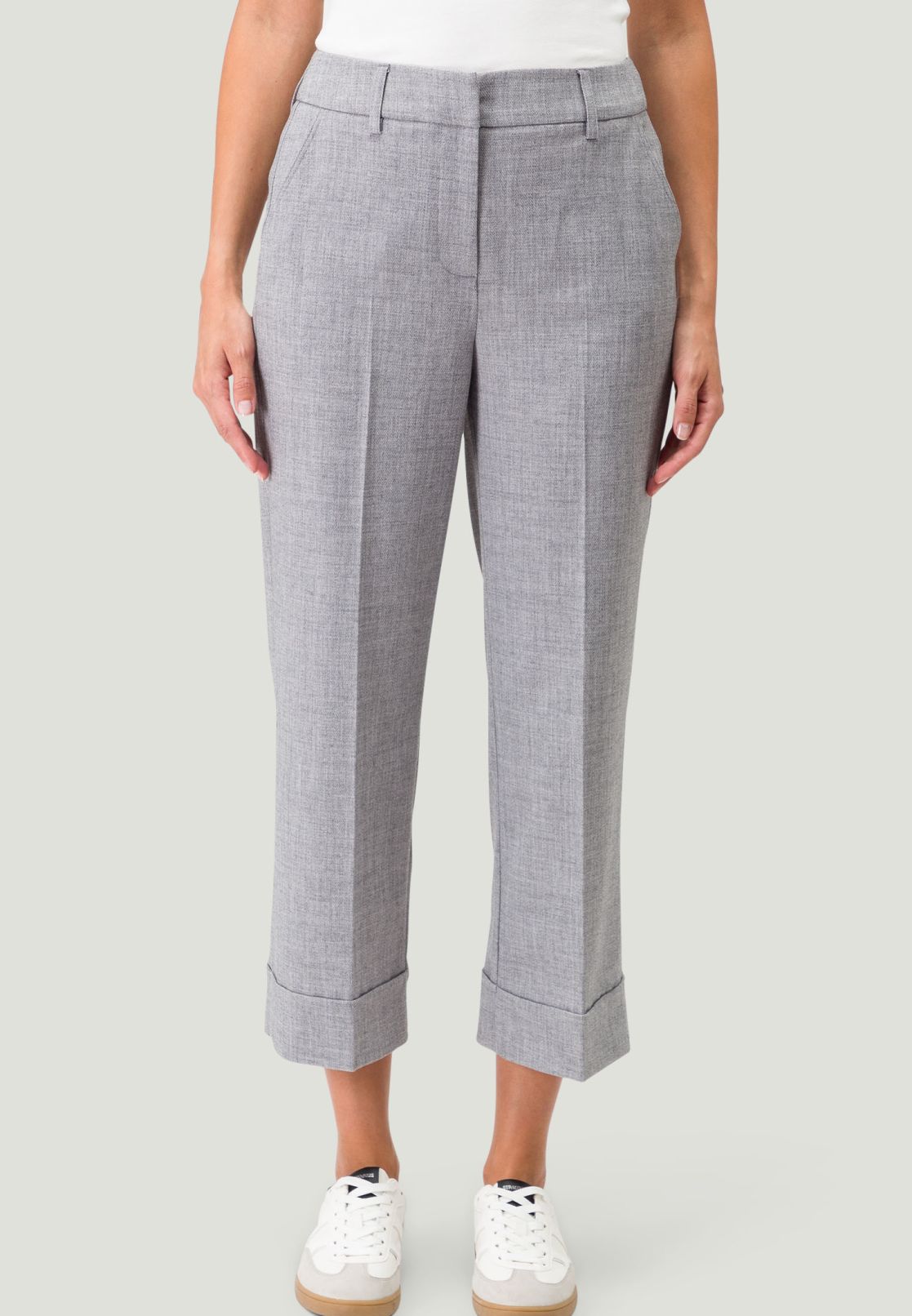 Stoffhose mit Umschlag