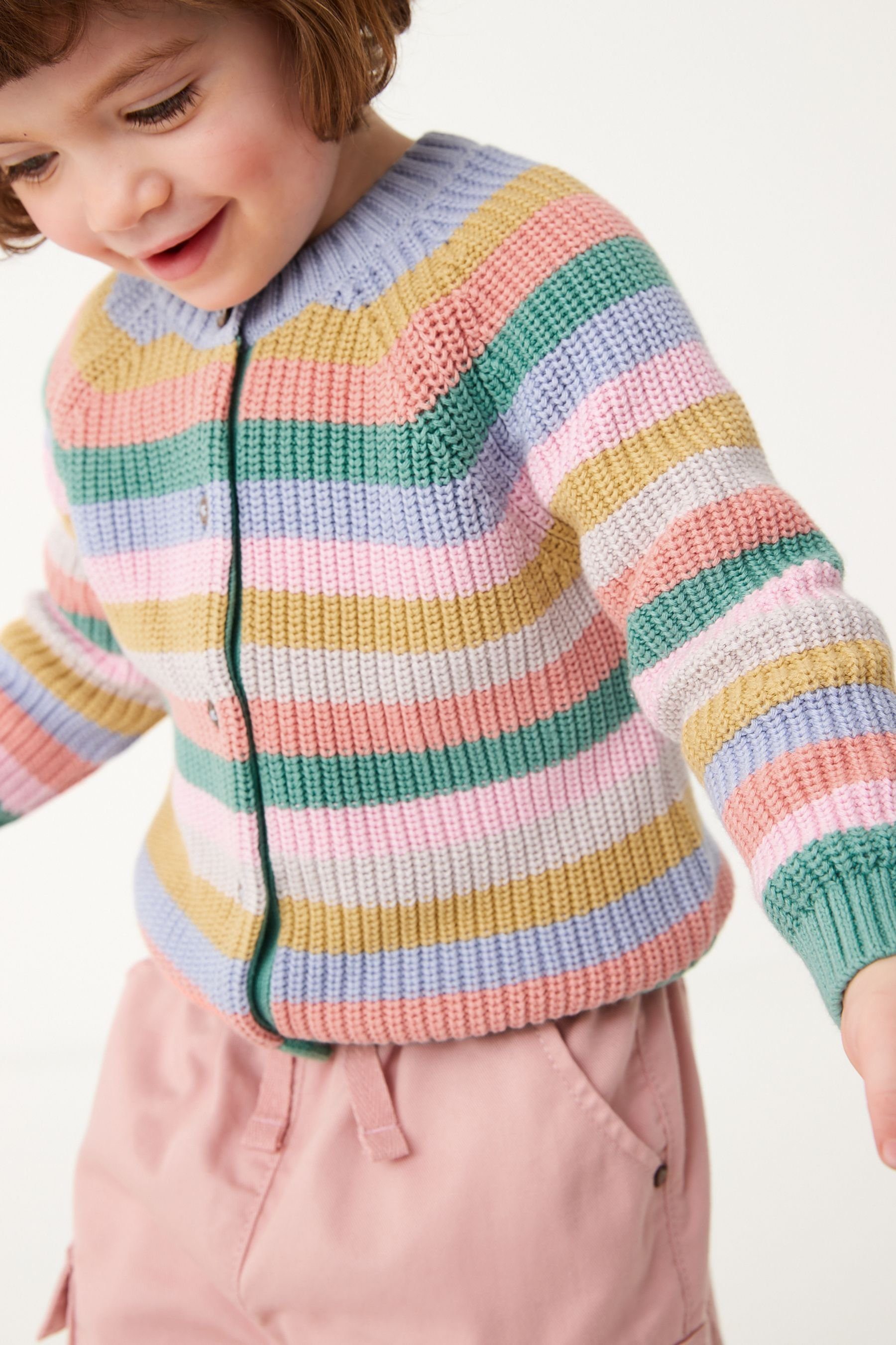 Next Strickjacke Strickjacke mit Streifen (1-tlg)