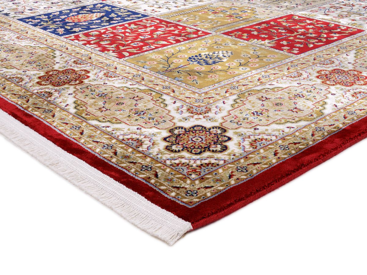 Webteppich Passion Ghom Rot-Creme 160 x 230 cm
