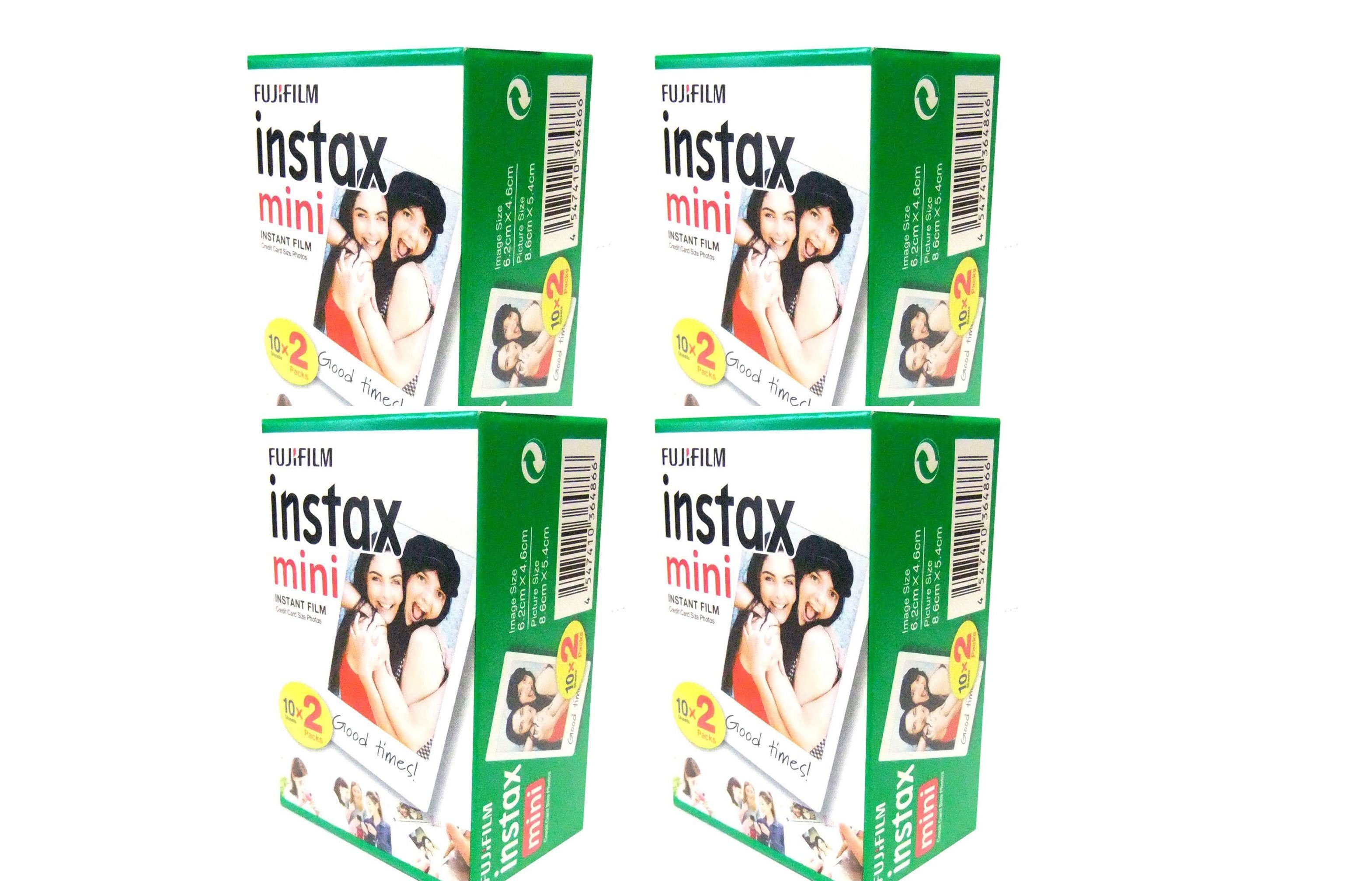 FUJIFILM 4x Fuji Instax Mini Film Doppelpack für Sofortbildkamera