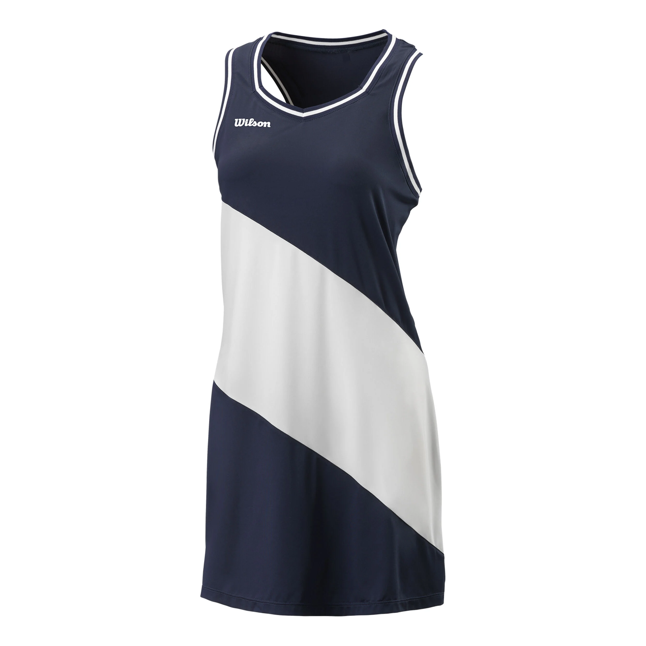 Team II Kleid Damen - Dunkelblau, Weiß