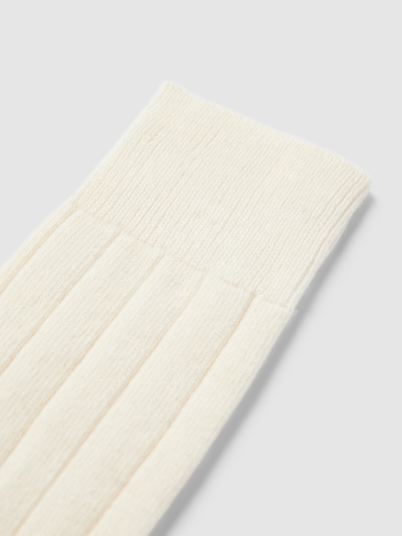 Socken mit elastischem Rippenbündchen in offwhite
