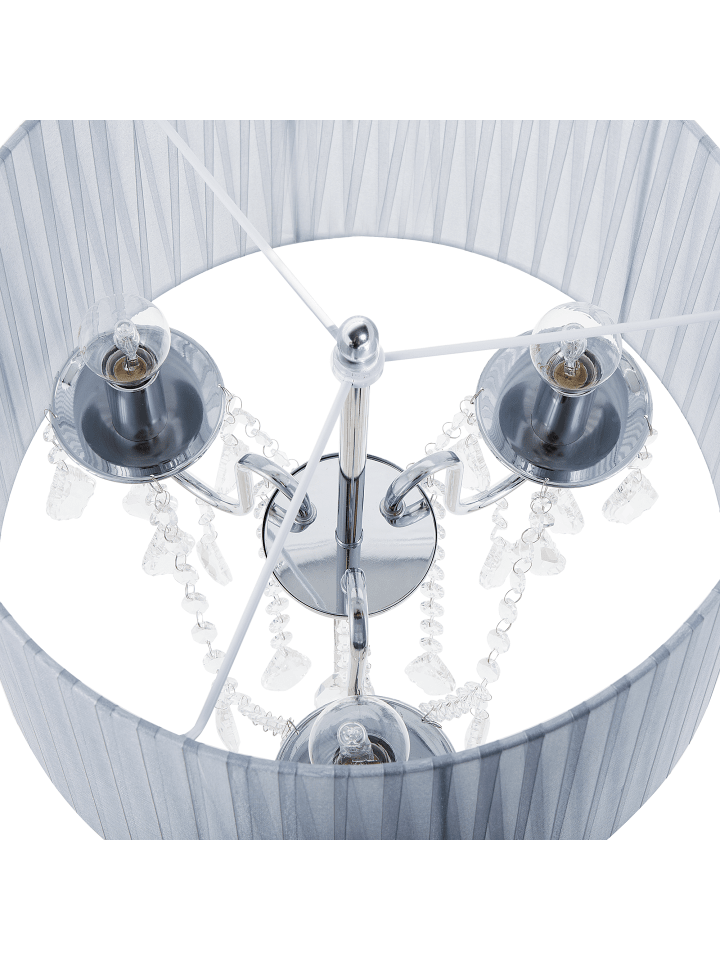 Beliani Stehleuchten EVANS in Silber/Grau - (W) 40 x (H) 165 x (L) 40 cm günstig kaufen onesize