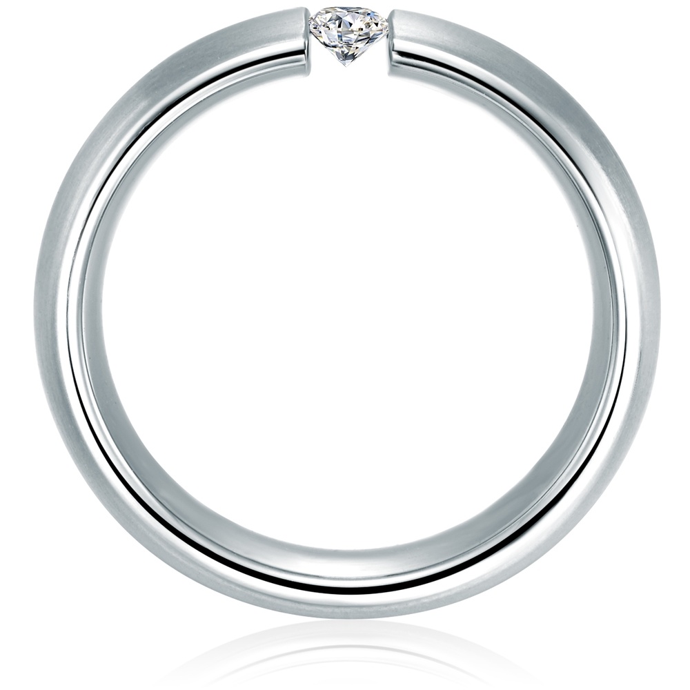 Trilani Bague de cristaux Swarovski Acier inoxydable Orné de cristaux Swarovski en Argent Bague