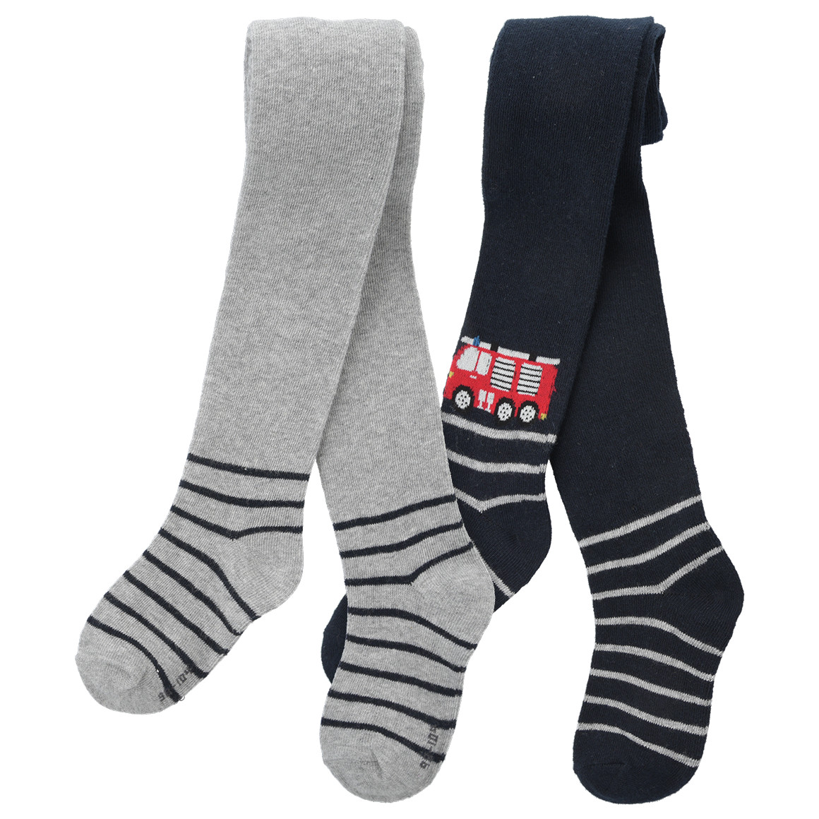2 Jungen Strumpfhosen mit Feuerwehr-Motiv