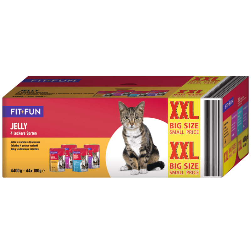 FIT+FUN Nassfutter FIT+FUN Jelly Multipack XXL 44x100g