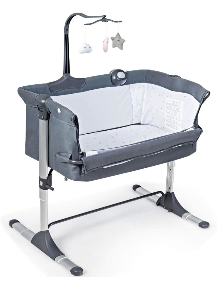 COSTWAY 2 in 1 Beistellbett in Grau günstig kaufen 97x70 cm