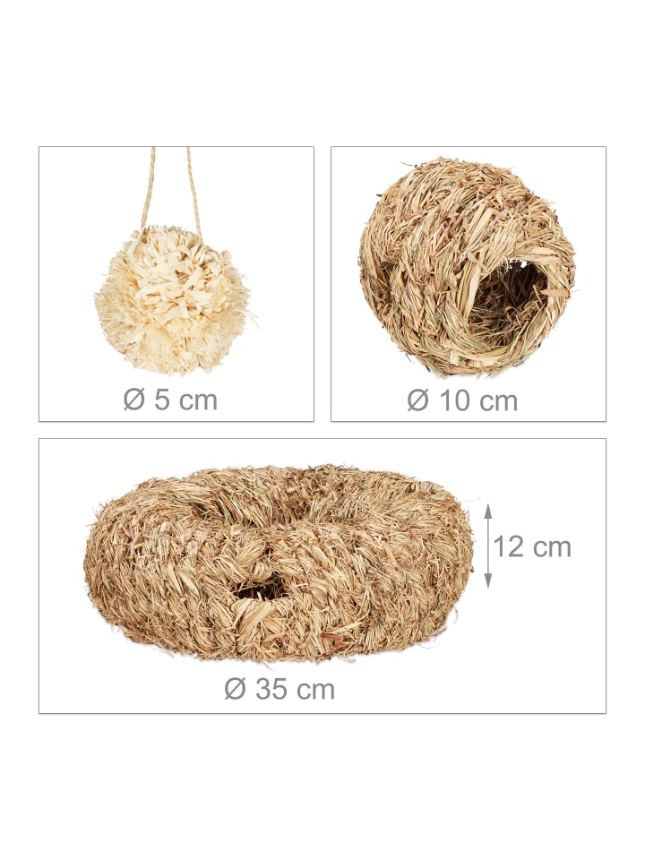 relaxdays 5-tlg. Hamsterzubehör in Natur günstig kaufen onesize
