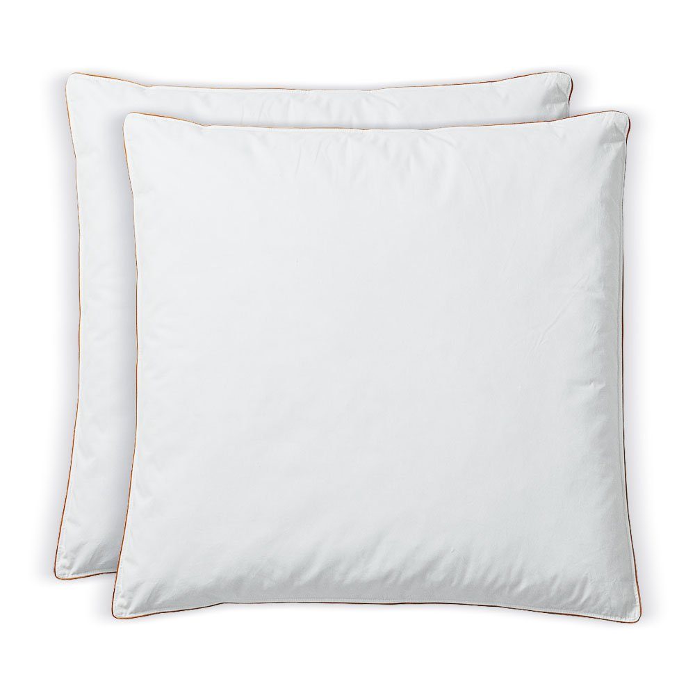 Federkissen RIBECO Federkissenset Ella, RIBECO, Füllung: weiße Ente 90% Federn, 10 % Daunen, Bezug: 100% Baumwolle, Spar-Set, in 40x80 cm und 80x80 cm erhältlich, Federkissenset, 2er-Set Daune Federn Daunenkissen