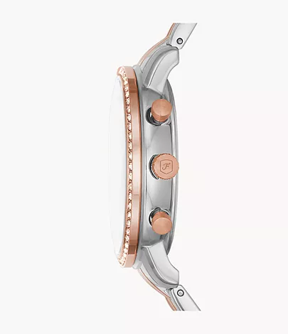 Fossil Uhr Chronograph Neutra Edelstahl zweifarbig
