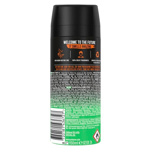 Axe Jungle Fresh -deodorantti ja vartalosuihke 150ml
