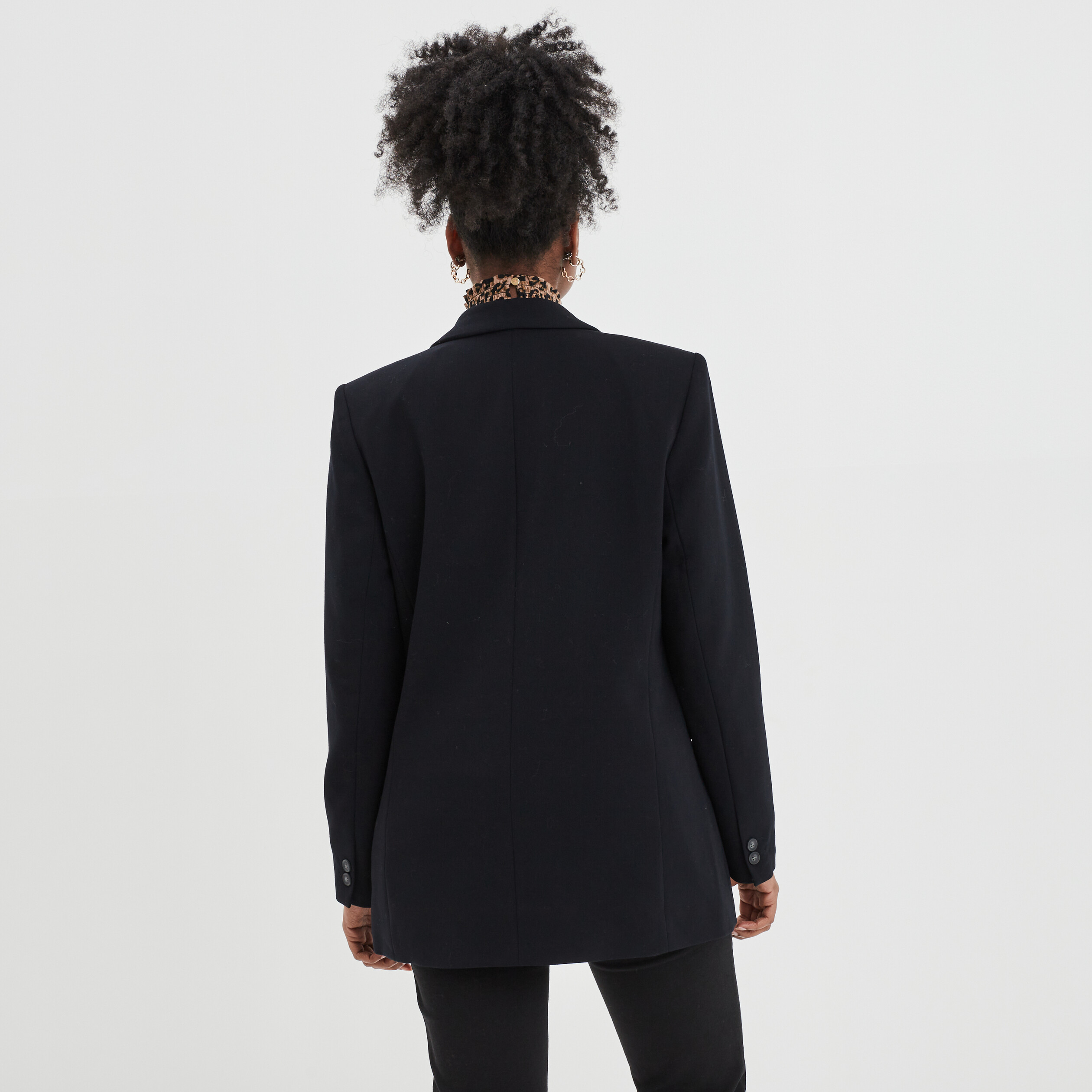 Veste blazer à boutons doublée noir femme | La Halle