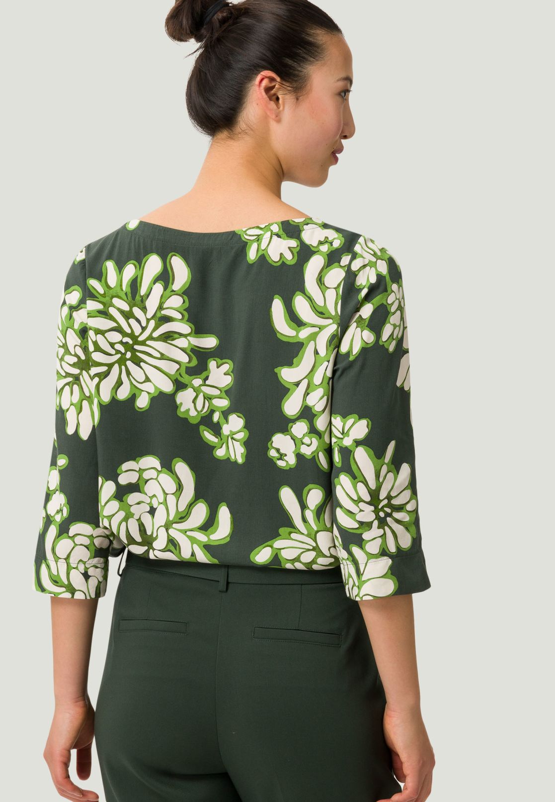 Viskosebluse 3/4 Arm mit Druck