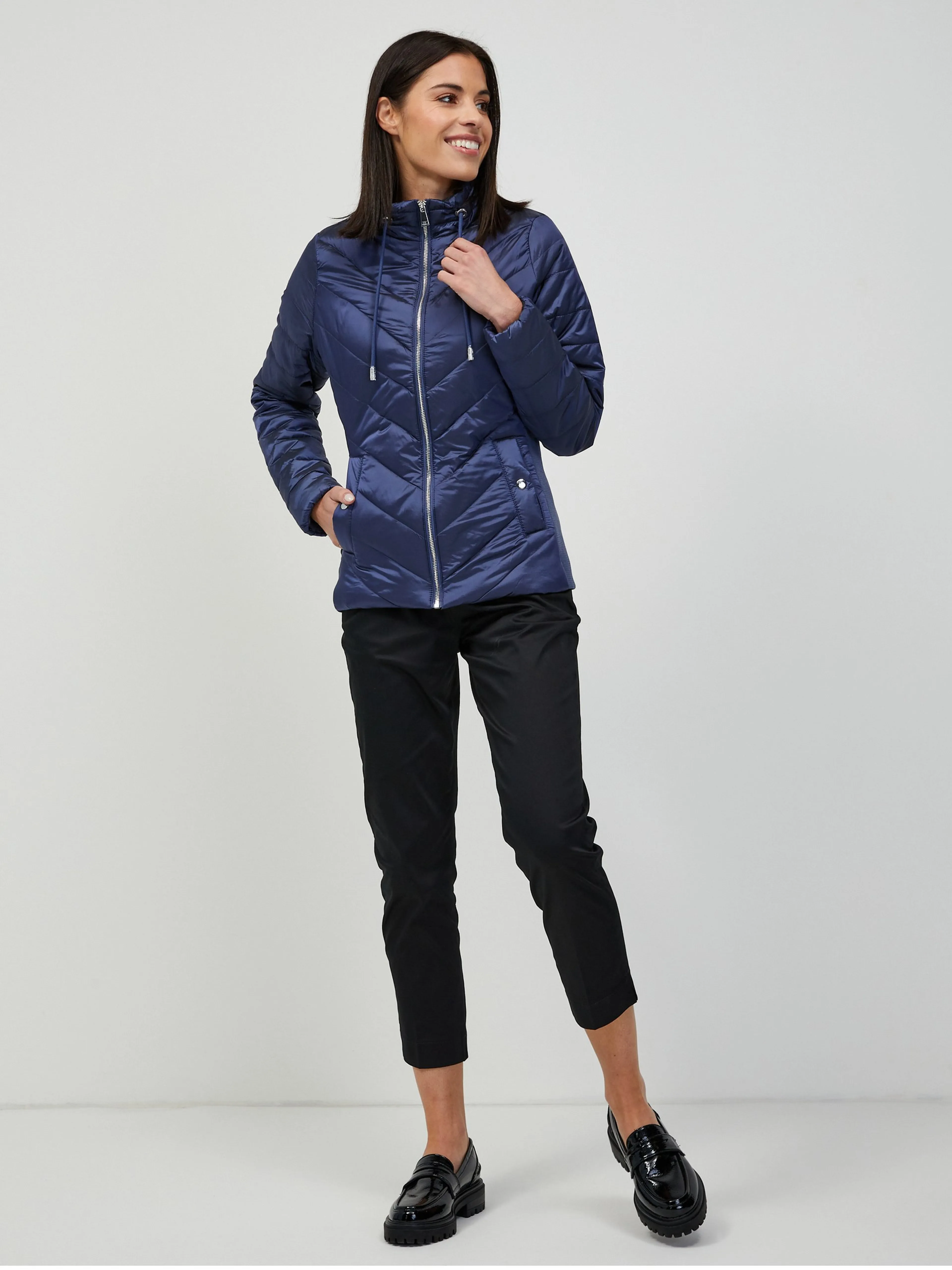 Dunkelblaue Steppjacke ORSAY