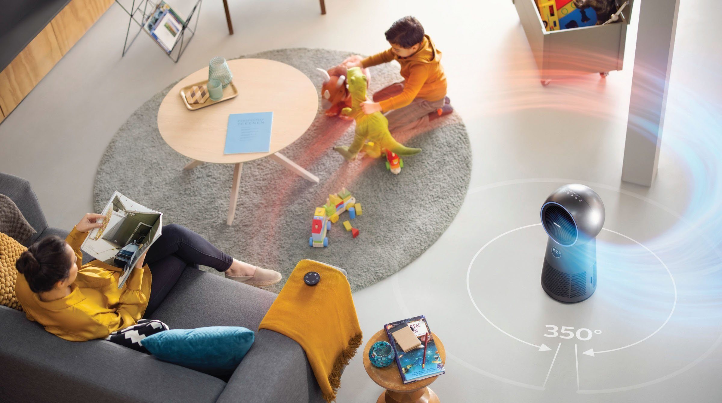 Philips Kombigerät Luftreiniger, Ventilator und Heizlüfter AMF220