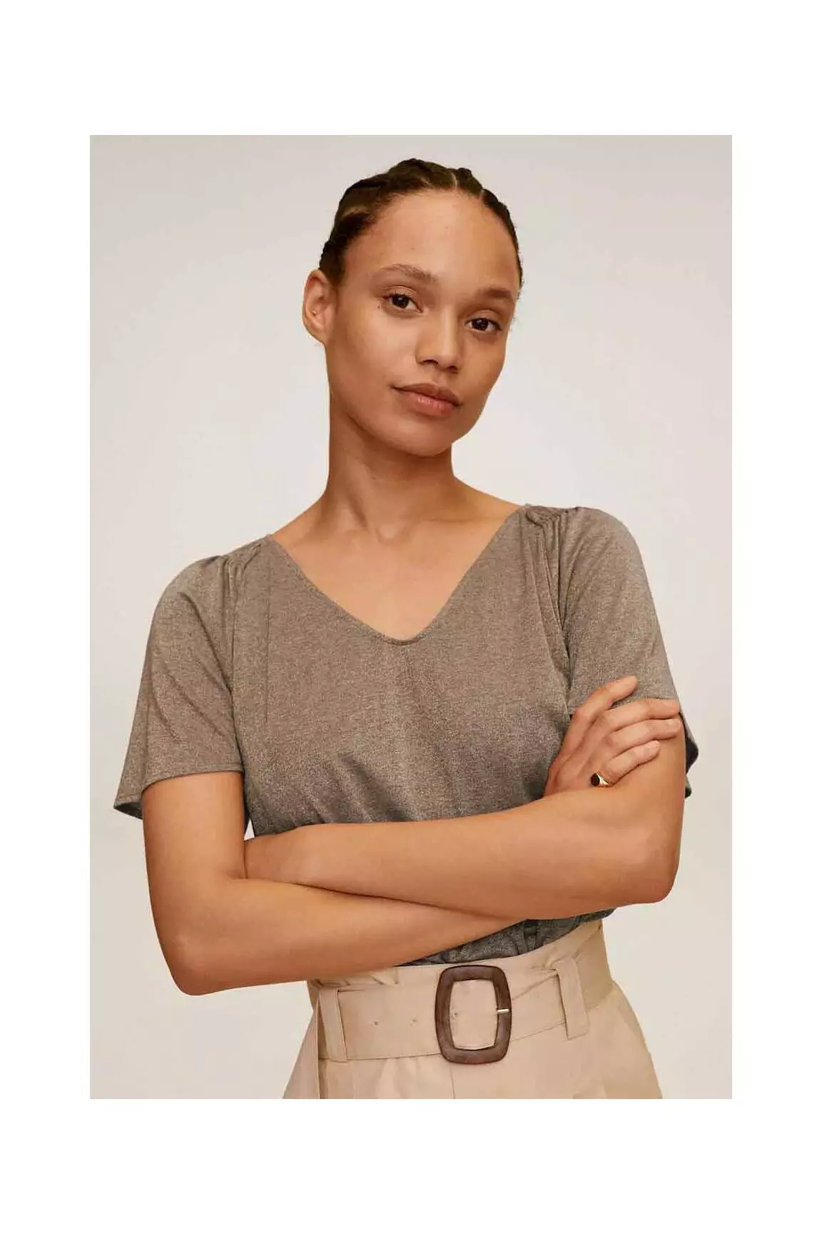 Mango Tops Femme couleur jaune